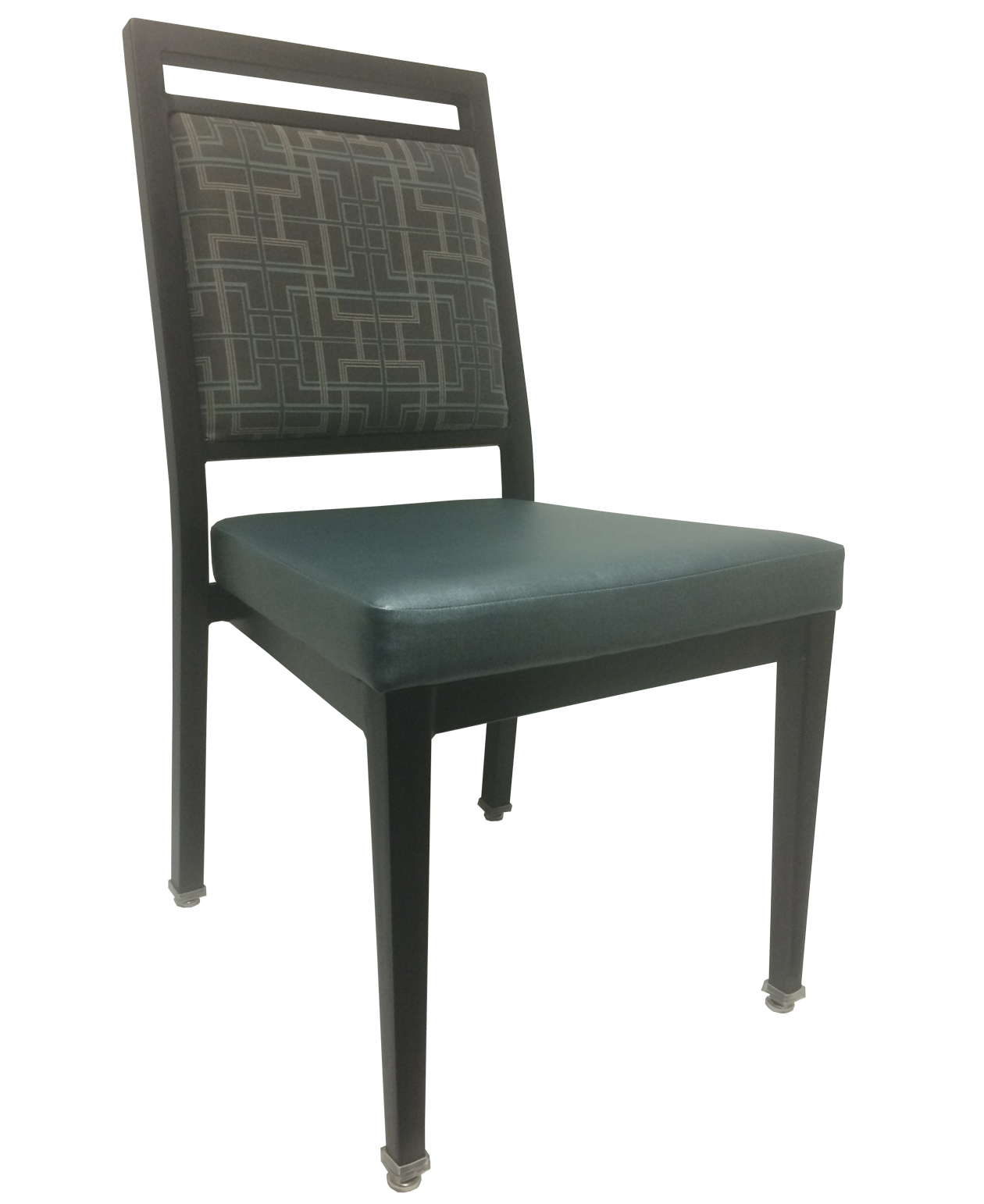 Aluminum Wood-Grain Side Chairs